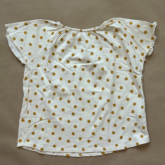 Zara raglan/flutter sleeve polka dot t-shirt | 4-5Y - Picture 1 of 6